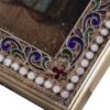 A Russian silver-gilt and filigree enamel icon of Saint Nikolay the Wonderworker - Image 6