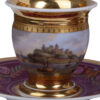 An interesting Russian porcelain and painting coffee set with a views of Feodosia - Image 7