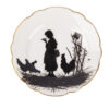 A set of six porcelain plates with a peasant children depiction by Elizabeth Bem - Image 6