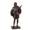 An Antique French bronze sculpture "Troubadour" by Emile-Louis PICAULT (1833-1915)
