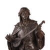 An Antique French bronze sculpture "Troubadour" by Emile-Louis PICAULT (1833-1915)