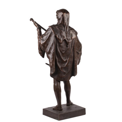 An Antique French bronze sculpture "Troubadour" by Emile-Louis PICAULT (1833-1915)
