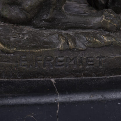 A Bronze Dog sculpture. FREMIET Emmanuel (1824-1910)