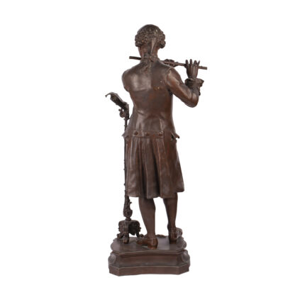 Antique bronze sculpture "Musician". Author GERMAINE Jean-Baptiste (1841-1910).