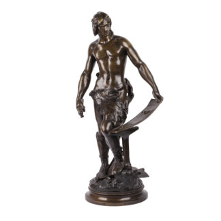 A Sculpture in bronze "Travail Gaulois" by A. MASJOUILLE