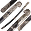 A Caucasian Silver Shashka with Niello and Engraved Blade GASAN