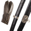 A Caucasian Silver Shashka with Niello and Engraved Blade GASAN