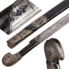 A Caucasian Silver Shashka with Niello and Engraved Blade GASAN