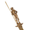 A nice small 19th century detailed romantic dagger Very detailed and gilded bronze dagger.