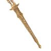 A nice small 19th century detailed romantic dagger Very detailed and gilded bronze dagger.