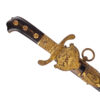 A Bavarian presentation hirswanger, dagger, sword with decorated blue gilding blade