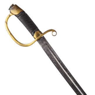 M-1881 Imperial Russian Dragoon Officer Shashka Sword with engraved blade without scabbard.