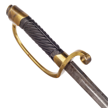 M-1881 Imperial Russian Dragoon Officer Shashka Sword with engraved blade without scabbard.