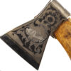 A very rare Russian (early Soviet) decorative axe with scenes of forest cuttin and South Urals landscape - Image 2