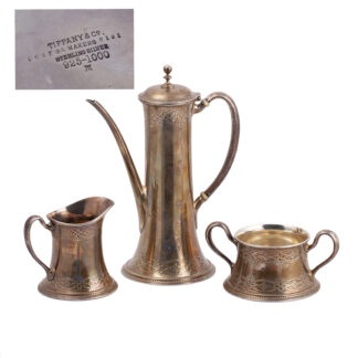 An Antique Sterling Silver Tiffany coffee set.