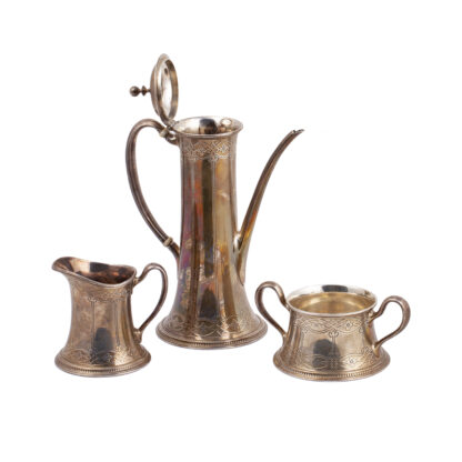 An Antique Sterling Silver Tiffany coffee set.
