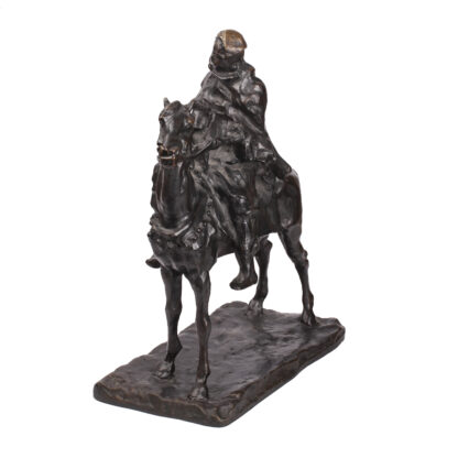 A Bedouin on horseback bronze sculpture by Paolo Troubetzkoy (1866 -1938).