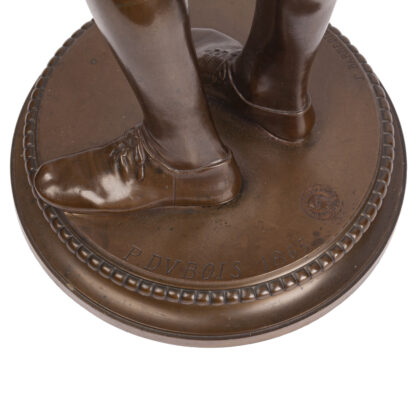 An Antique Bronze sculpture “Florentine Singer” by Paul Dubois (1829 – 1905)
