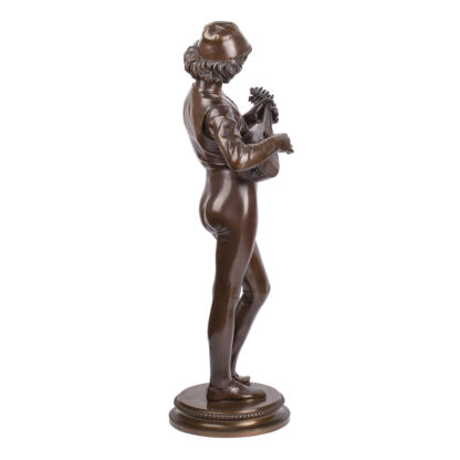 An Antique Bronze sculpture “Florentine Singer” by Paul Dubois (1829 – 1905)