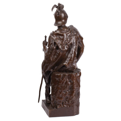 An Antique Bronze Sculpture “Le courage militaire" by Paul Dubois (1829 – 1905)