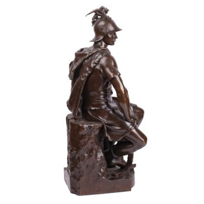 An Antique Bronze Sculpture “Le courage militaire" by Paul Dubois (1829 – 1905)