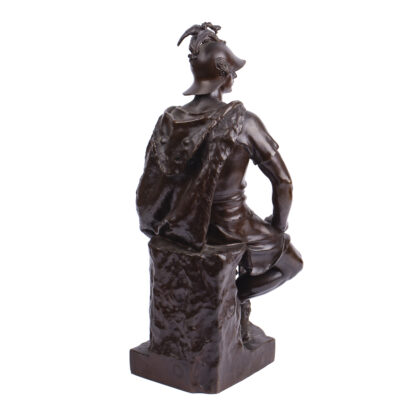 An Antique Bronze Sculpture “Le courage militaire” by Paul Dubois (1829 – 1905)
