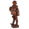 Large hand carved wooden figure of a man with a beer cup - Image 2