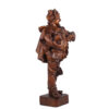 Large hand carved wooden figure of a man with a beer cup - Image 3