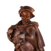 Large hand carved wooden figure of a man with a beer cup - Image 5