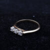 Gold ring with 3 diamonds