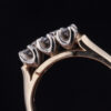 Gold ring with 3 diamonds - Image 3