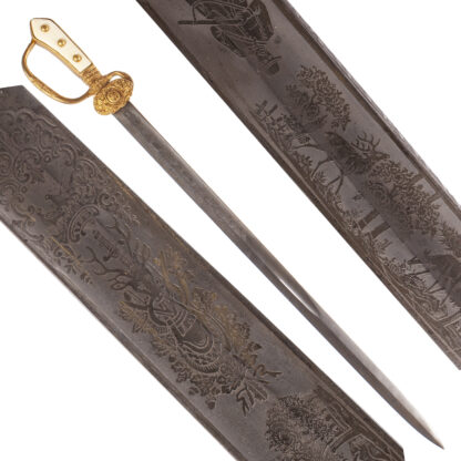 An Austrian hunting sword for an Imperial and Royal forest warden, Model 1890y.