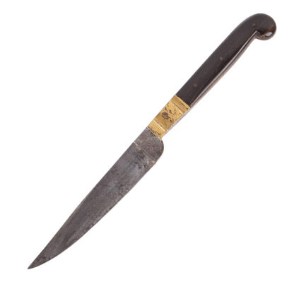 A Bavarian presentation hirswanger, dagger, sword with decorated blue gilding blade.