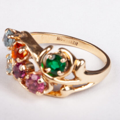 Gold ring with colorful stones - Image 7