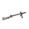 A Russian cast silver tableware stands in the form of a rifles - Image 2