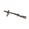 A Russian cast silver tableware stands in the form of a rifles - Image 3