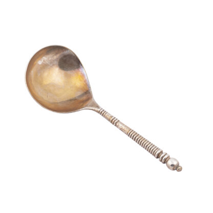 A Russian silver-gilt jam spoon - Image 2