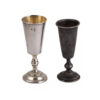 A pair of small, elegant silver shot glasses - Image 2