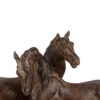 An Art Deco sculpture featuring patinated spelter horses on a stunning marble base. - Image 2