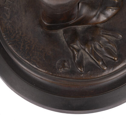 "Émile Picault Bronze Fencer Sculpture | Signed 72cm Allegorical Art, 1863-1915" - Image 4