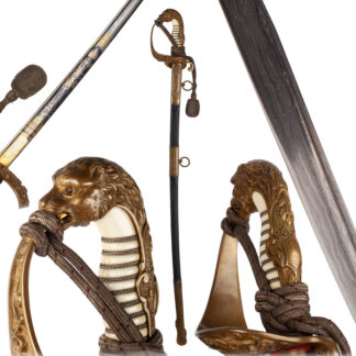 Extremely Rare Imperial German Naval Officer’s Sword with Damascus Blade