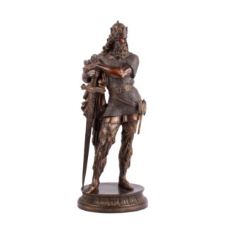 Prantsuse malmist sõdalaskuninga figuur, tõenäoliselt Vercingetorix, umbes 1900