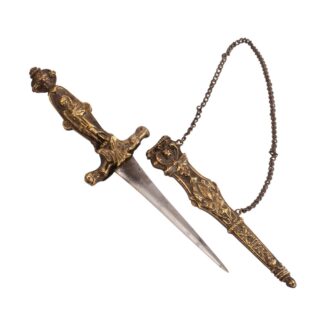 Romantic Revival Decorative Dagger with Chain Scabbard, 19th Century